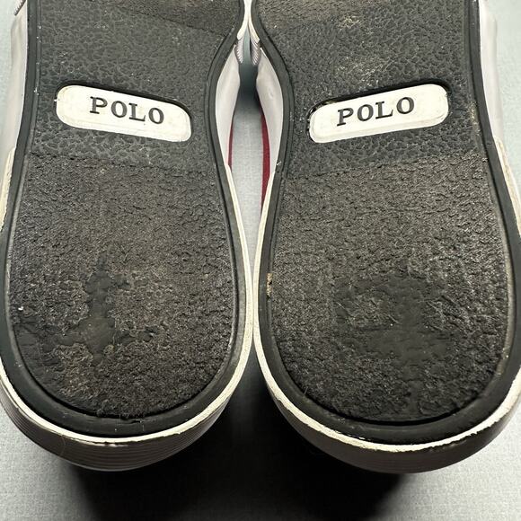Polo Ralph Lauren Faxon Low Red Canvas Sneaker Sz 13D - Picture 13 of 16